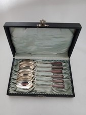 6 Silberlöffel in Box, 800er